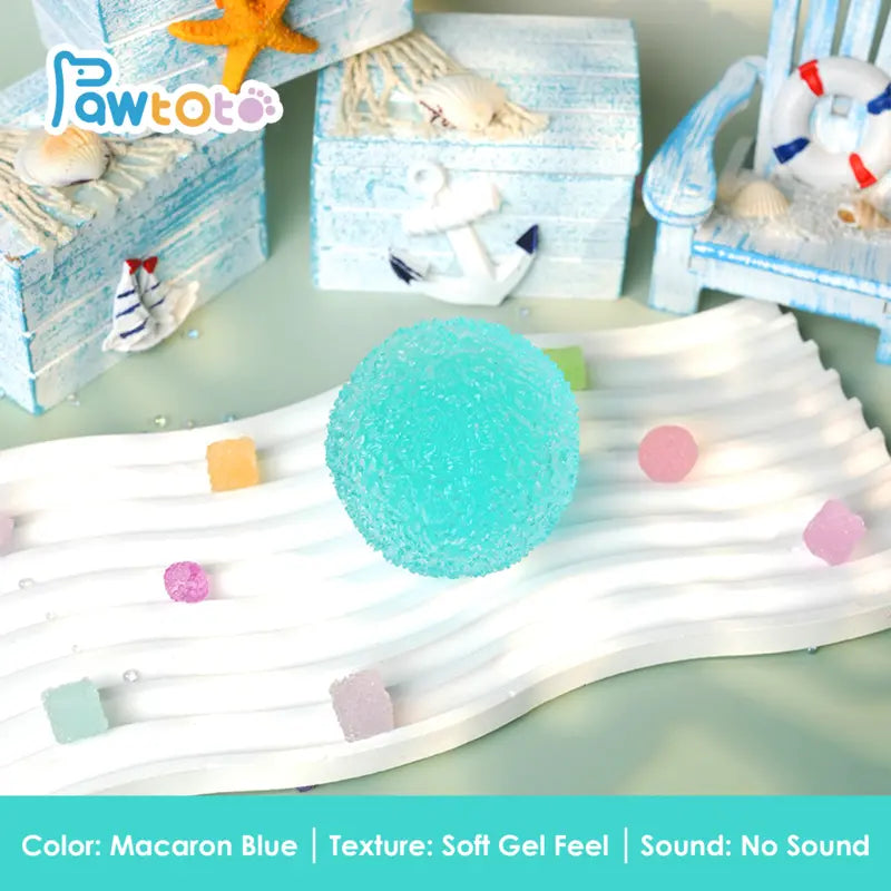 Pawtoto Handcrafted Crystal Mochi Ball Squishy Toy Handmade TPR Soft Stress Relief Fidget Sensory Grippie Set for Relaxation and Gift Giving