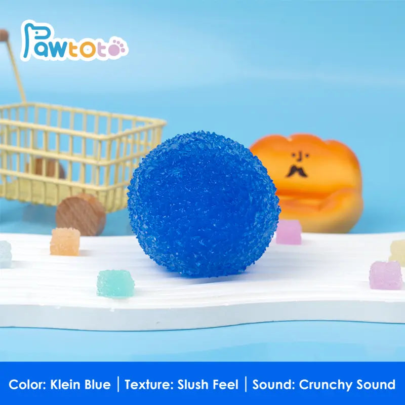 Pawtoto Handcrafted Crystal Mochi Ball Squishy Toy Handmade TPR Soft Stress Relief Fidget Sensory Grippie Set for Relaxation and Gift Giving