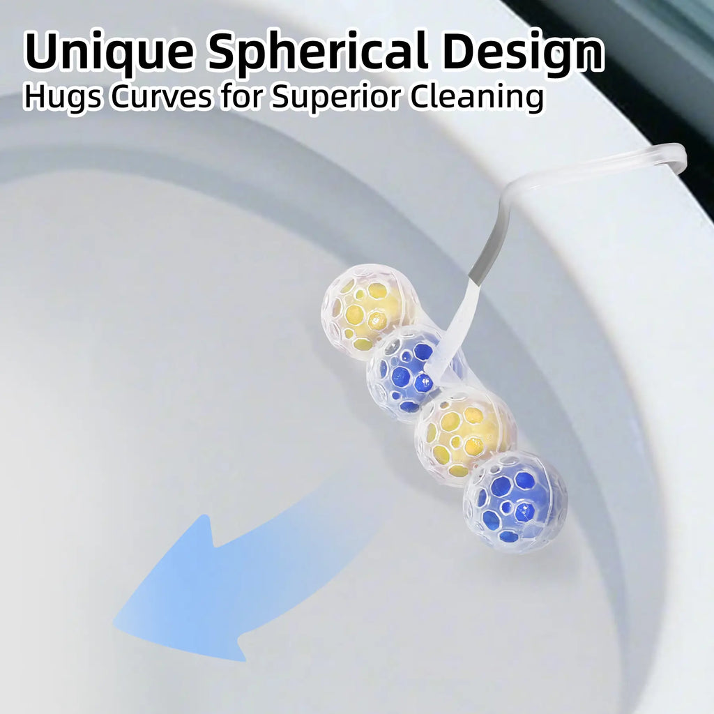 RV Lemon 4-In-1 Rim Hanger Toilet Bowl Cleaners 4-Ball （Home Essentials）Hanging Toilet Ball for Effective Cleaning 5 Bags Total Toilet Hanging Basket Outdoorfun