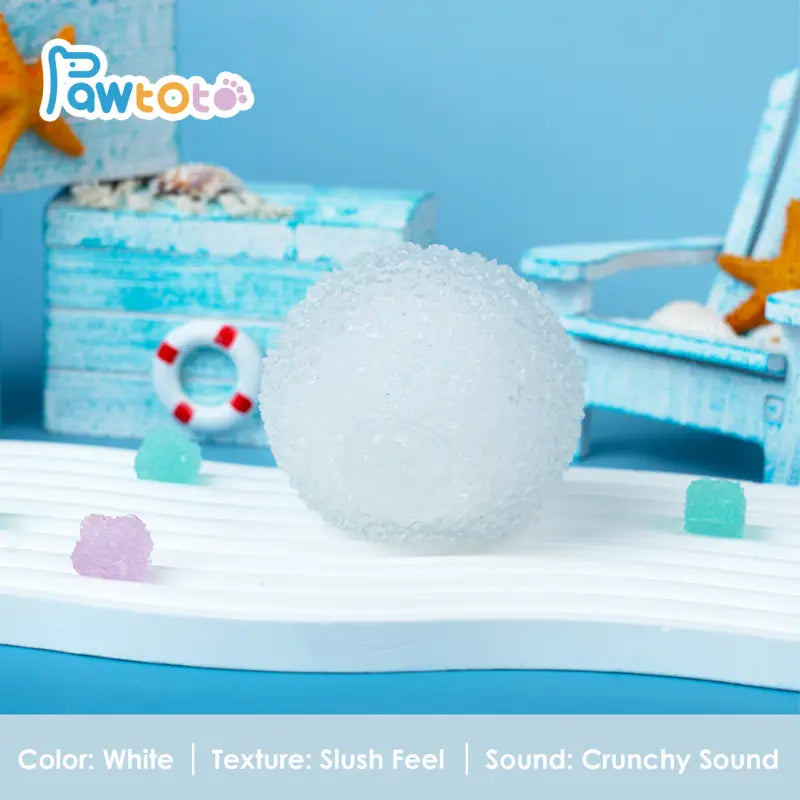 Pawtoto Handcrafted Crystal Mochi Ball Squishy Toy Handmade TPR Soft Stress Relief Fidget Sensory Grippie Set for Relaxation and Gift Giving